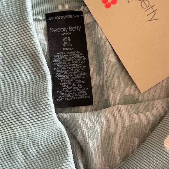 NWT Sweaty Betty Blue Leopard Paint Jacquard Base Layer Leggings Size Small Ski - Picture 9 of 15